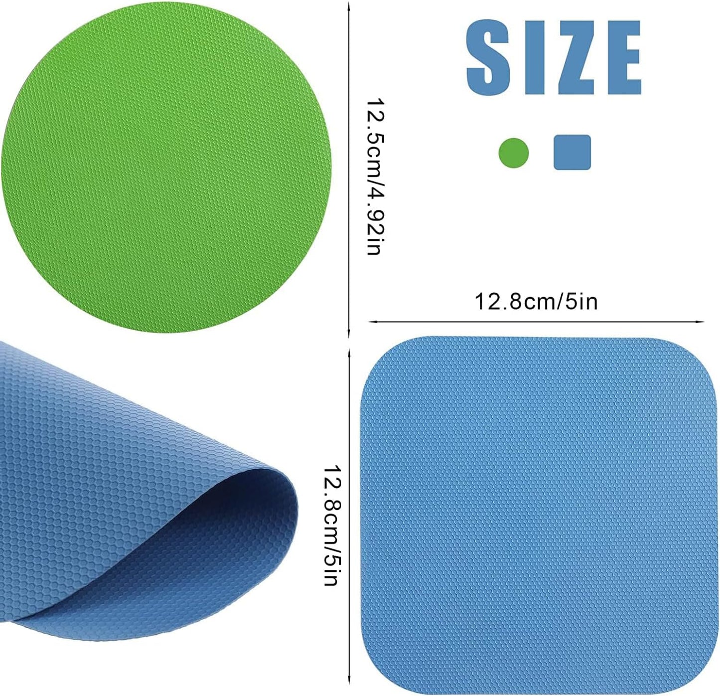 4 Pack Jar Opener, Silicone Bottle Opener Gripper Pads for Seniors with Arthritis, Green and Blue