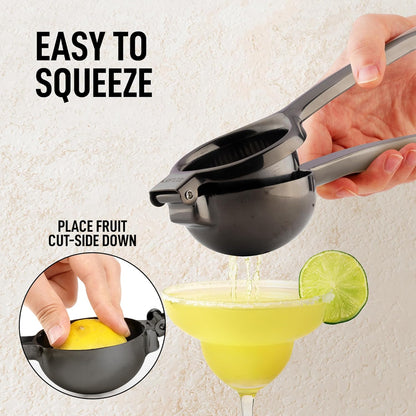 Lemon Squeezer Stainless Steel with Premium Quality Heavy Duty Solid Metal Squeezer Bowl - Large Manual Citrus Press Juicer and Lime Squeezer Stainless Steel - by Zulay Kitchen