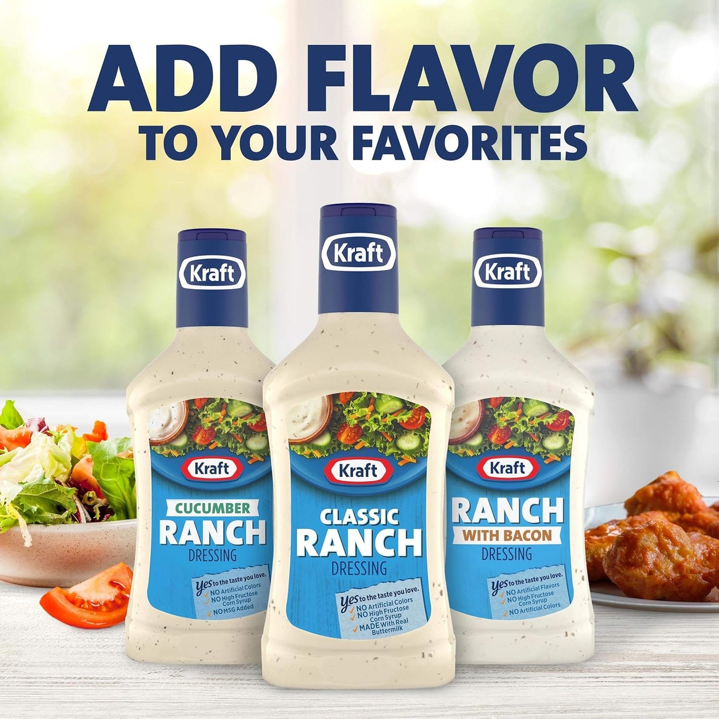 Kraft Classic Ranch Dressing, 16 fl oz Bottle
