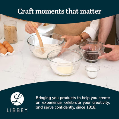 Libbey Small Glass Prep Bowls with Lids, Set of 8, 6.25 oz Small Bowls- Ideal for Leftovers, Meal Prep & Dips, Durable & Dishwasher Safe