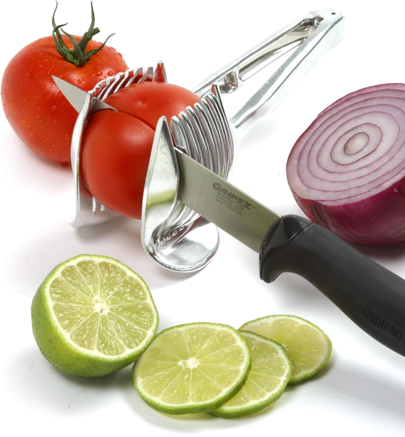 Norpro 5140 Tomato, Onion, Lime, Lemon Holder & Slicer Aid