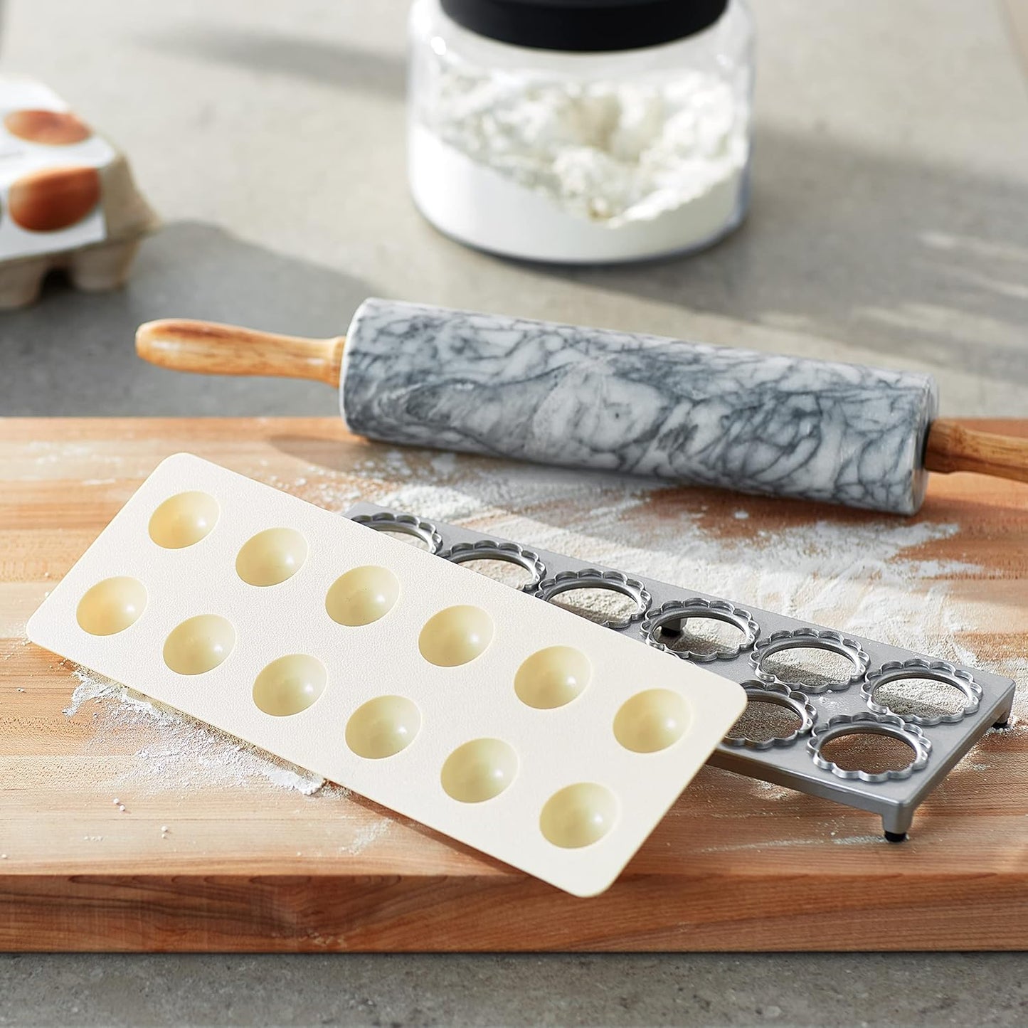 Fox Run 57670 Ravioli Cutter Stamps, Round & Square, Set of 2 , 2.75 x 4.75 x 5.75 inches