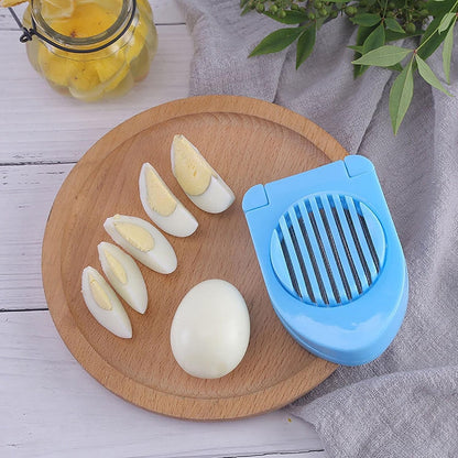 LIJX Kitchen Gadgets Egg Slicer for Hard Boiled Eggs, Multipurpose Safe Durable Stainless Steel Wire Slicer Egg Cutter (Color : Pink)