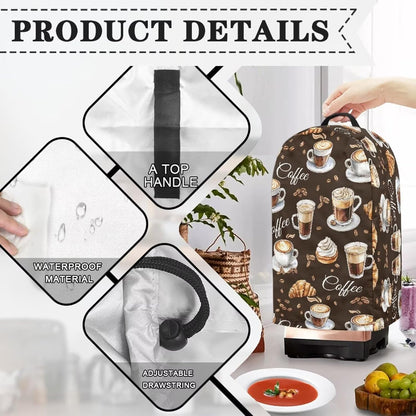 Coffee Pastry Blender Dust Cover with Drawstring Field Stand Mixer or Coffee Maker Cover Anti Fingerprint Polyester Appliance for Home Kitchen Decor