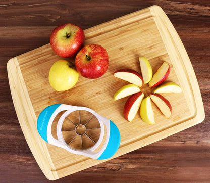 Utopia Kitchen Apple Corer and Slicer Fruit Cutter Apple Divider Wedger Stainless Steel Slicer for Fruits and Vegetables Ergonomic Handle Easy Grip 8 Sharp Blades Blue