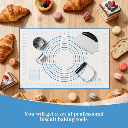 Biscuit Cutter Set, Dough Blender, Pastry Cutter, Biscuit Cutter, Dough Cutter,Pastry Cutter Set, Round Sifter,Baking Dough Tools for Cooking Cookies (3 Pcs/Set)