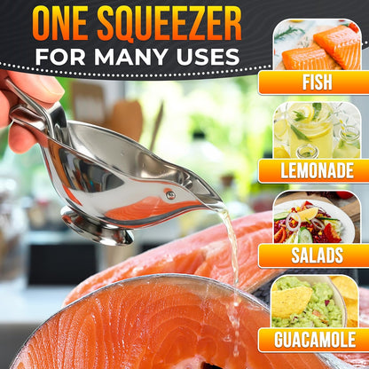 Hand Juicer Squeezer with Ergonomic Heavy Duty Handle – 20 oz Bowl Aluminum Lemon Juicer with Pour Spout for Mess-Free Pouring - Manual Citrus Press for Lemon, Orange, Lime, Grapefruit, Pomegranate