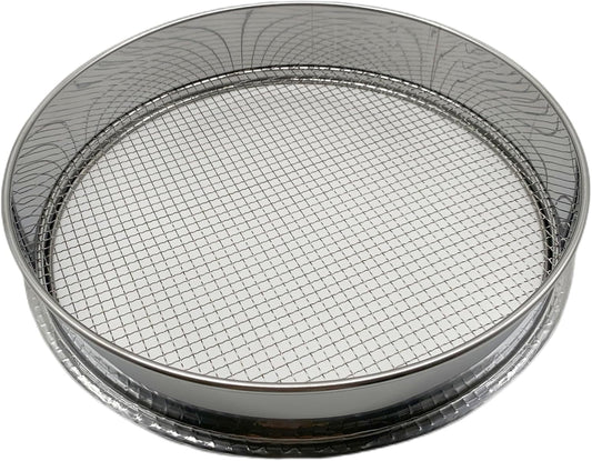 Soil Sieve for Garen -12 inches Soil Sifter for Rocks Compost-Sifting pan (1/8”Mesh Screen)