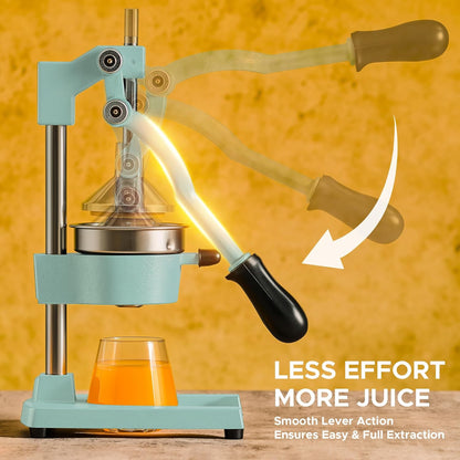 CO-Z Manual Citrus Juicer, Commercial Grade Cast Iron Orange Juicer, Professional Heavy Duty Juice Press with Removable Strainer, Manual Juice Extractor for Orange Lemon Pomegranate Citrus, Black