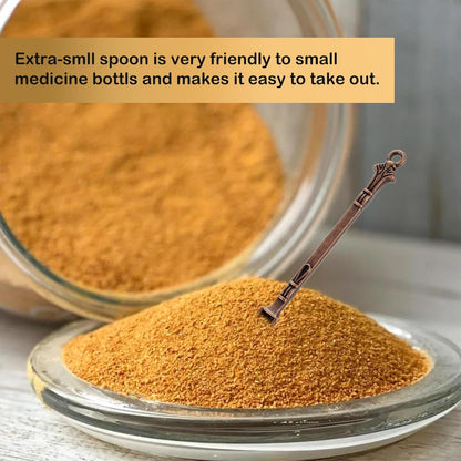 6-Pack Mini Spoons Metal Tiny Shovels 3-Inch Small Medicine Spoon for Home Kitchen Spices, Necklace Charms Pendants DIY Craft Making (Multicolor)