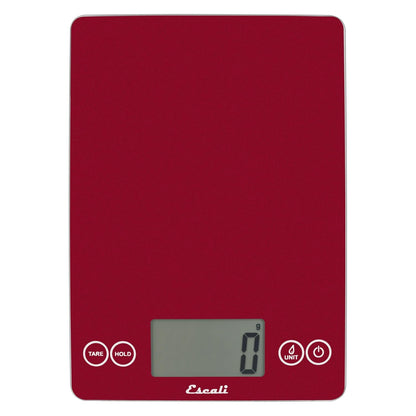 Escali Arti Glass Food Scale Digital Countertop Kitchen, Baking and Cooking Scale with Nutrition and Calorie Counter, 15-Pound Capacity, 9" x 6.5" x .75", Gray Storm