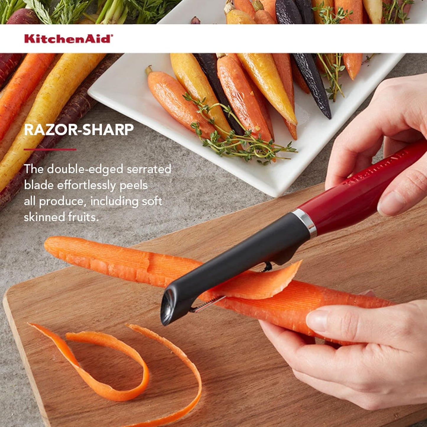 KitchenAid Gourmet Euro Peeler, 8.7-Inch, Black