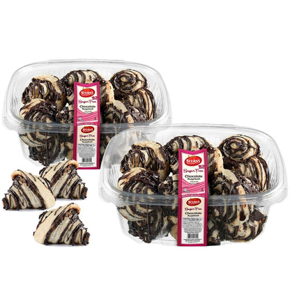 Sugar Free Pastries | Chocolate Croissant Chocolate Babka Bread | Breakfast Pastry | Dairy & Nut Free | Preservative Free | Unique for Holidays & Birthdays | 10 oz Stern’s Bakery