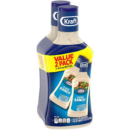 Kraft Classic Ranch Dressing, 16 fl oz Bottle