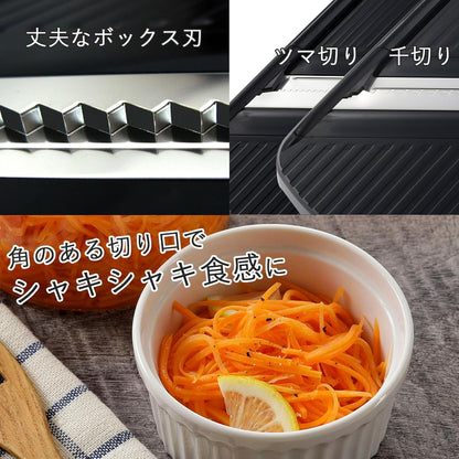 Shimomura Planning 38230 Shredded Peeler, 2-Way (Made in Japan), Dishwasher Safe, Double-Sided Use, Julienne 0.13 inch (3.4 mm), Cut Throws, 0.06 inch (1.6 mm), Uniform Cut, Sharp Sharp, Time-Short,