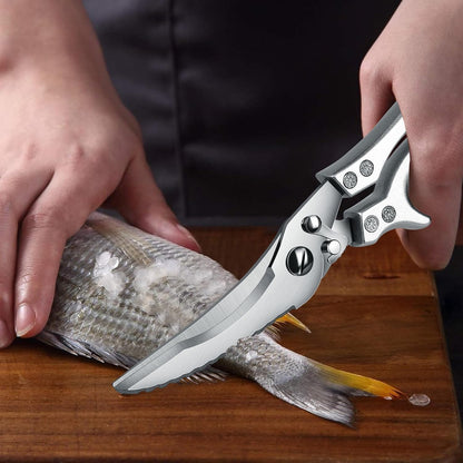 Dream Reach Poultry Shears, Heavy Duty Kitchen Shears with Serrated Edge, No Rust Spring Loaded, Multipurpose Stainless Steel Kitchen Scissors for Chicken, Bone, Meat, Turkey, Fish Thanksgiving Gifts