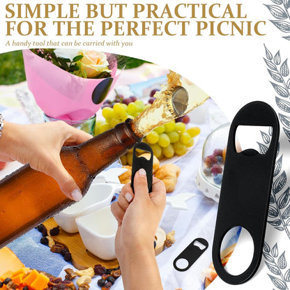 Remerry 50 Pcs Bottle Openers Stainless Steel Flat Bottle Opener Bulk 3.4 x 1.3 Inches Bartender Beer Key Soda Can Mini Speed for Kitchen, Bar or Restaurant