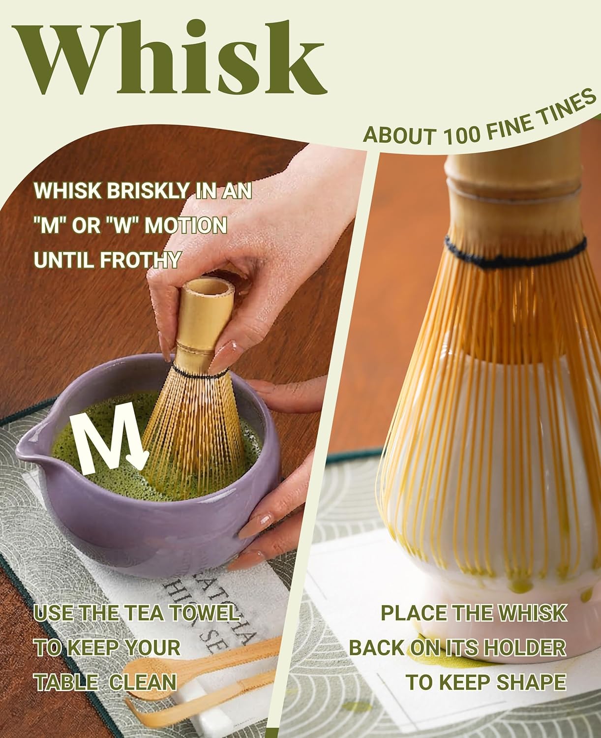 Onebttl Matcha Whisk Set Gifts, 8 Pcs Ceramic Matcha Kit Set Includes Matcha Bowl, Matcha Whisk and Holder, Bamboo Spoon and Scoop, Scoop Rest, Sifter and Tea Towel - Sunflower