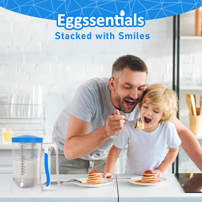 Eggssentials – Pancake Batter Dispenser, Batter dispenser with Squeeze Handle Mess-Free, Cupcakes, Waffles & More – Durable, Easy-Pour Pancake Dispenser Bottle for Smooth Baking
