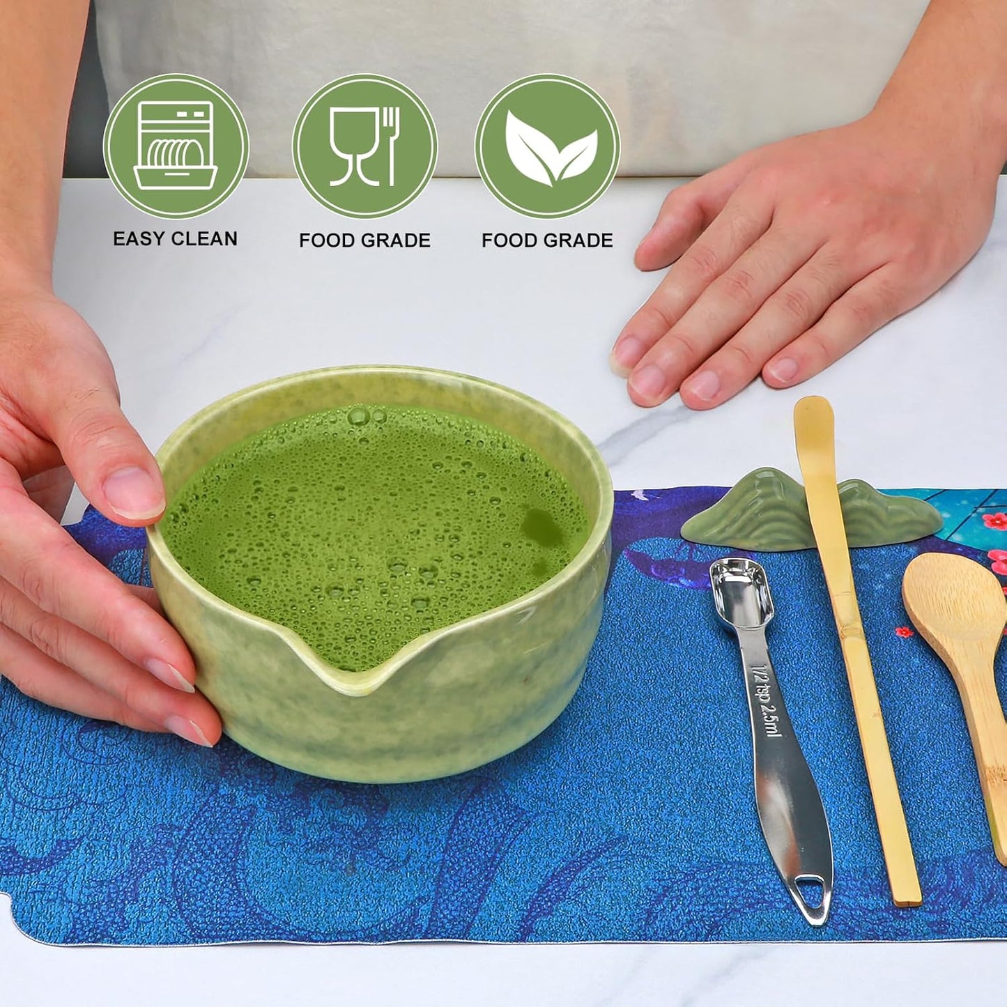 Maredash Matcha Whisk Set,Matcha Whisk,Matcha Set,Bamboo Whisk,Matcha Kit,Chasen Matcha Stirrer,Made from 100% Natural Bamboo,Durable and perfect for making matcha tea