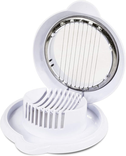 COMMERCIAL CHEF Egg Chopper, Safe and Easy to Use Food Chopper, Egg Cutter, Mushroom Slicer, Strawberry Slicer and more for Salads, Garnish, and Favorite Foods White