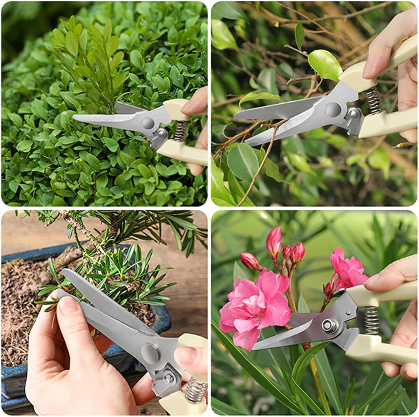 Premium Germany Pruning Shears, Work 3 Times Easier, Pruners Heady Duty, Sharp Garden Clippers Cut Fresh Flower, Hedge, Herb, Indoor Plants, Gardening Tools Scissors, Arthritis Weak Hand Snips