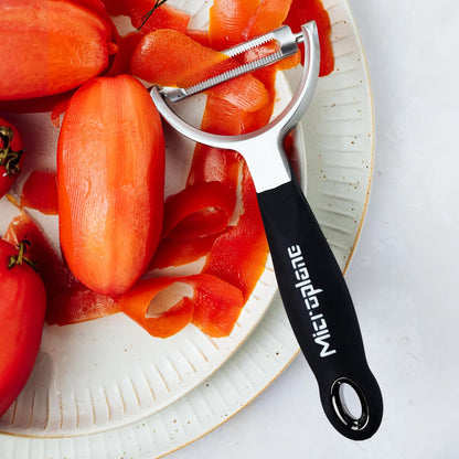 Professional Y Serrated Blade Stainless Steel Peeler - Ultra-Sharp Comfort Handle Dishwasher Safe Peeler