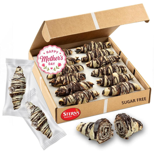 Sugar Free Pastries | Chocolate Croissant Chocolate Babka Bread | Breakfast Pastry | Dairy & Nut Free | Preservative Free | Unique for Holidays & Birthdays | 10 oz Stern’s Bakery
