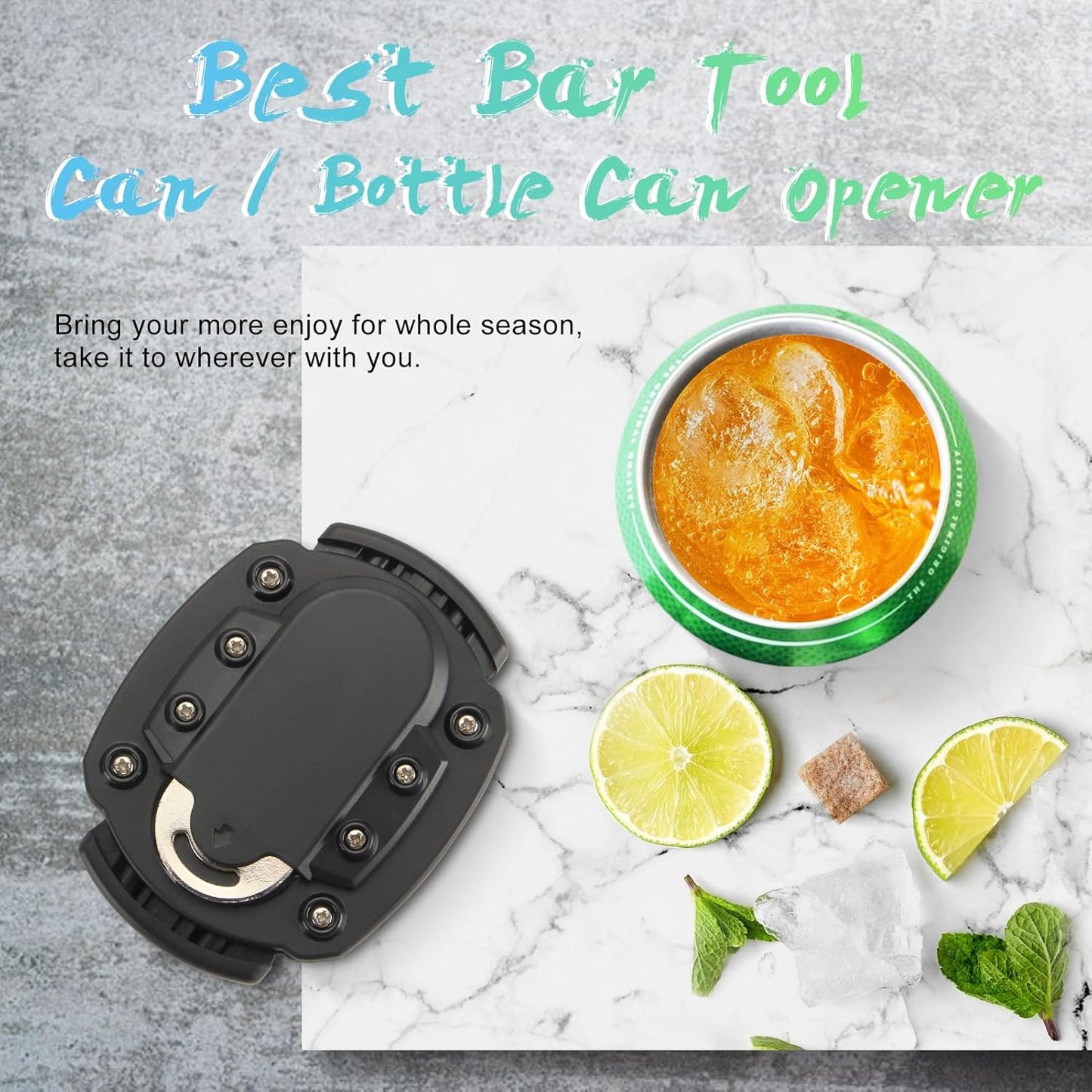Smooth Edge Can Top Cutter Remover with 2 Silicone Guards Bottle Opener – Safe Draft Top Opener for Beer Soda Cans, DIY Plant Pot Storage Container