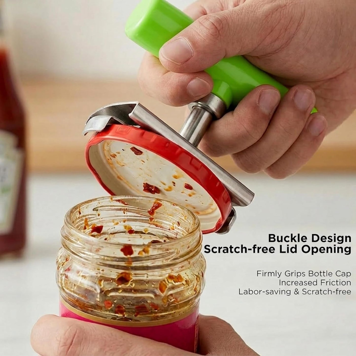 2Pcs Adjustable Jar Opener, Stainless Steel Labor-Saving Can Opener for Weak Hands Seniors, Universal Bottle Lid Gripper Tool for All Size Jars & Bottles