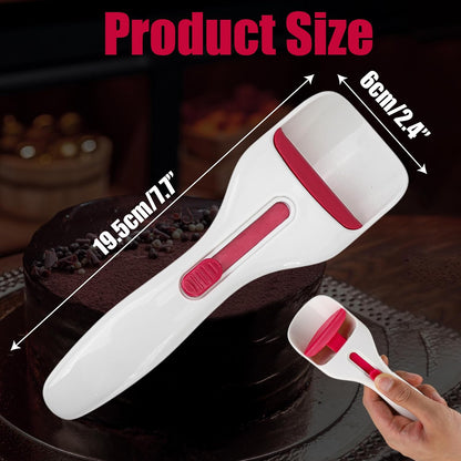 2Pcs Cupcake Scoop Batter Dispenser – One-Touch Sliding Button Dispenses Baking Tool for Muffins, Cakes, Pastry Spatula DIY Home Kitchen Scoopers Distribution Spoon, BPA Free & Dishwasher Safe
