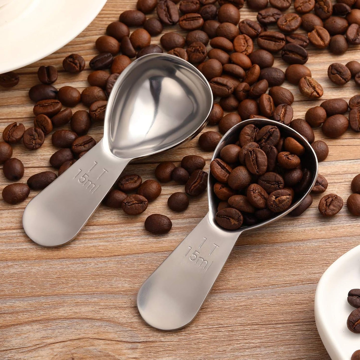 Stainless Steel 1 Tablespoon Measuring Coffee Scoop Spoon, Set of 1
