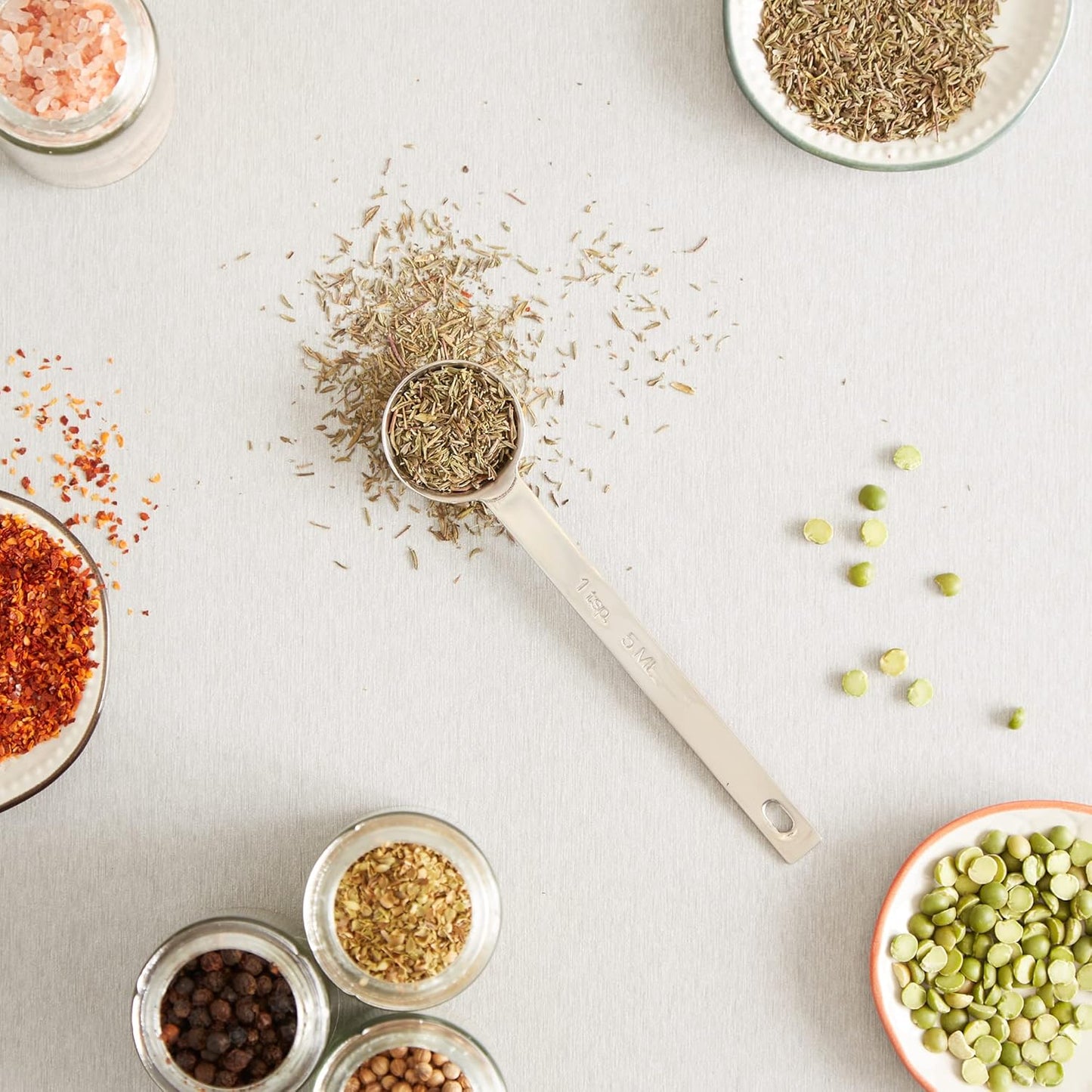 RSVP International Endurance Kitchen Collection Open Stock Measuring Spoon, Stainless Steel, Dishwasher Safe, 0.5-Teaspoon