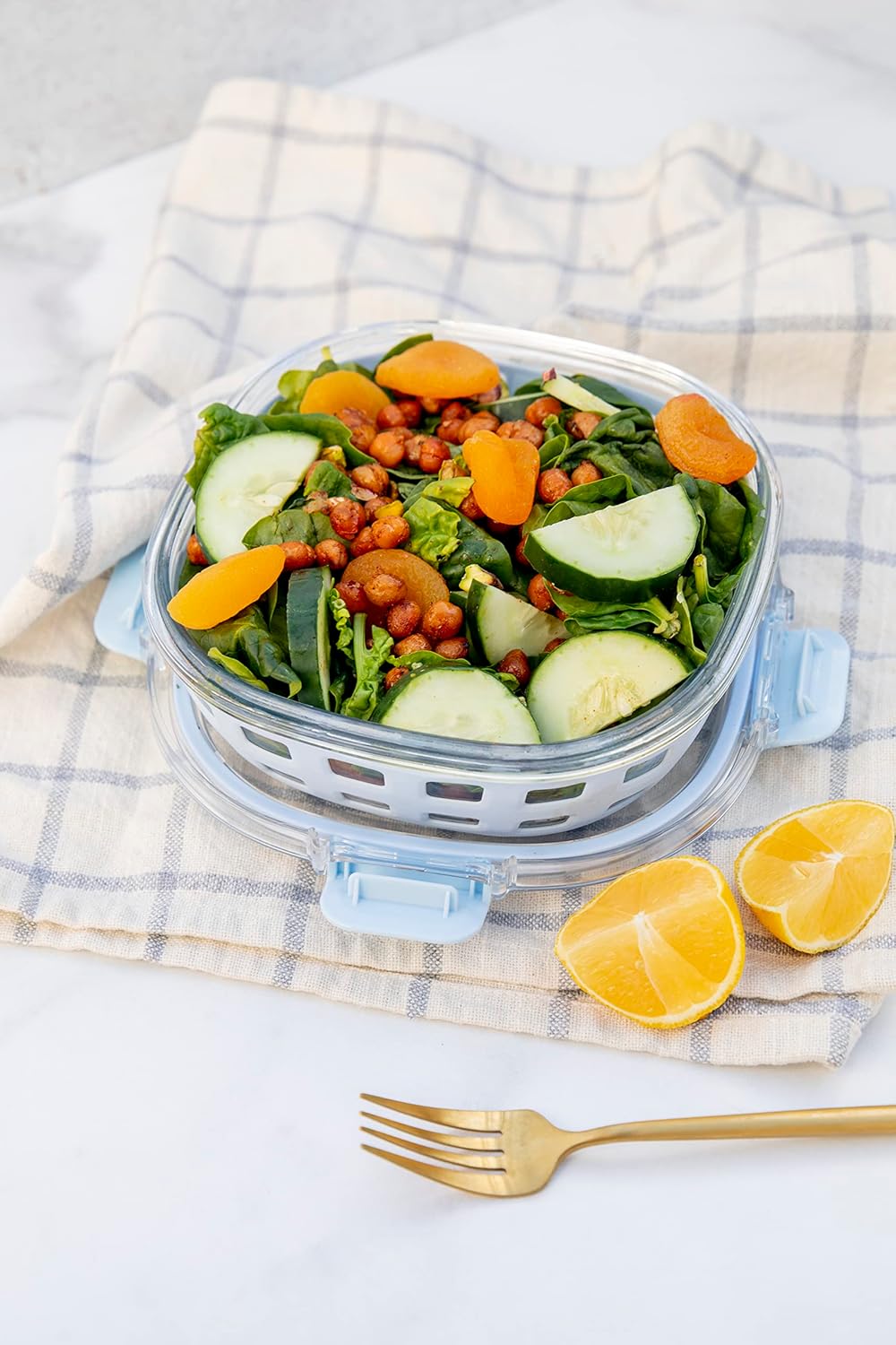 Ello DuraGlass Food Storage Glass Lunch Bowl - Meal Prep Container with Silicone Sleeve and Airtight Lid, 5 Cup, Yucca