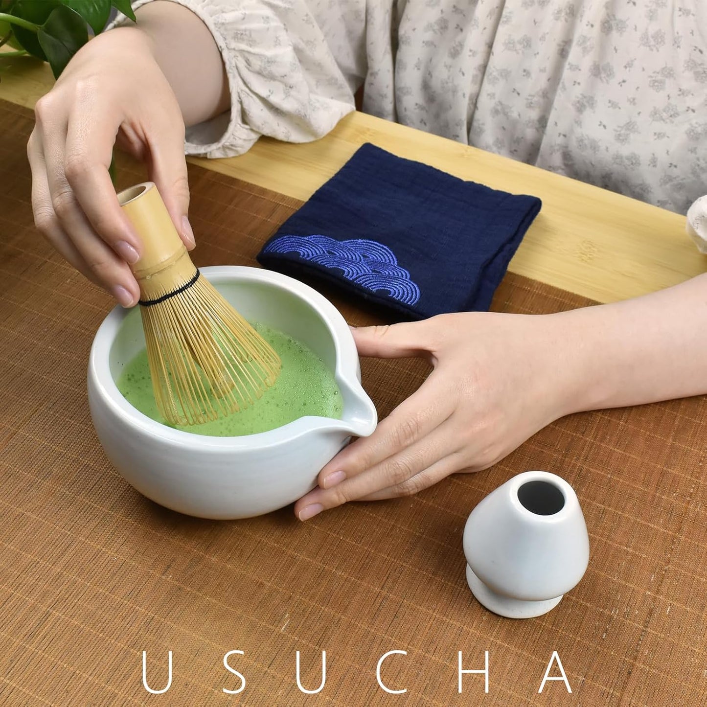 Artcome 7 Pcs Complete Matcha Ceremony Kit for Tea Ceremony, Bowl with Pouring Spout, Whisk, Tea Scoop, Matcha Powder Strainer, Matchatools For Making Usucha, Koicha and Matcha Latte (Black)