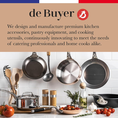 de Buyer LA MANDOLINE REVOLUTION MASTER - Removable, Double-Sided Stainless Steel Blade - Ideal for Cutting, Shredding, Dicing & Cubing - Includes 6 Julienne Blades & Extra Pusher - Made in France