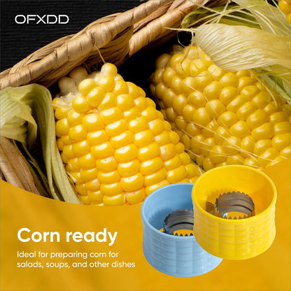 Corn Peeler for Corn on the Cob - Plastic Corn Stripper for Cobber - Fresh & Sweet Corn Kernel Remover Tool With Stainless Steel Blades, Quick Stripping, 2 Pcs