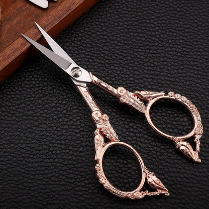 YOUGUOM Sewing Embroidery Scissors, Small Thread Scissor for Craft Artwork Needlework Yarn Knitting Detail Snips, Black Cute Bird Shears