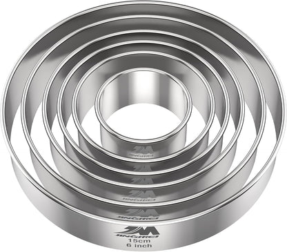 Biscuit Cutter Set for baking (5 Pieces/Set), Round Cookies Cutter with Handle, Professional Baking Dough Tools