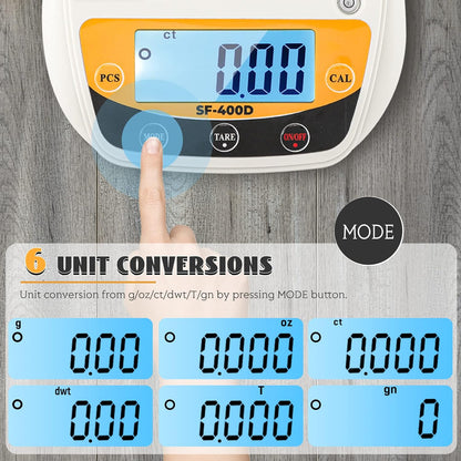Bonvoisin Digital Lab Scale 600g x 0.01g Precision Electronic Scale LCD Display Analytical Balance Jewelry Scale Scientific Scale 0.01g Accuracy