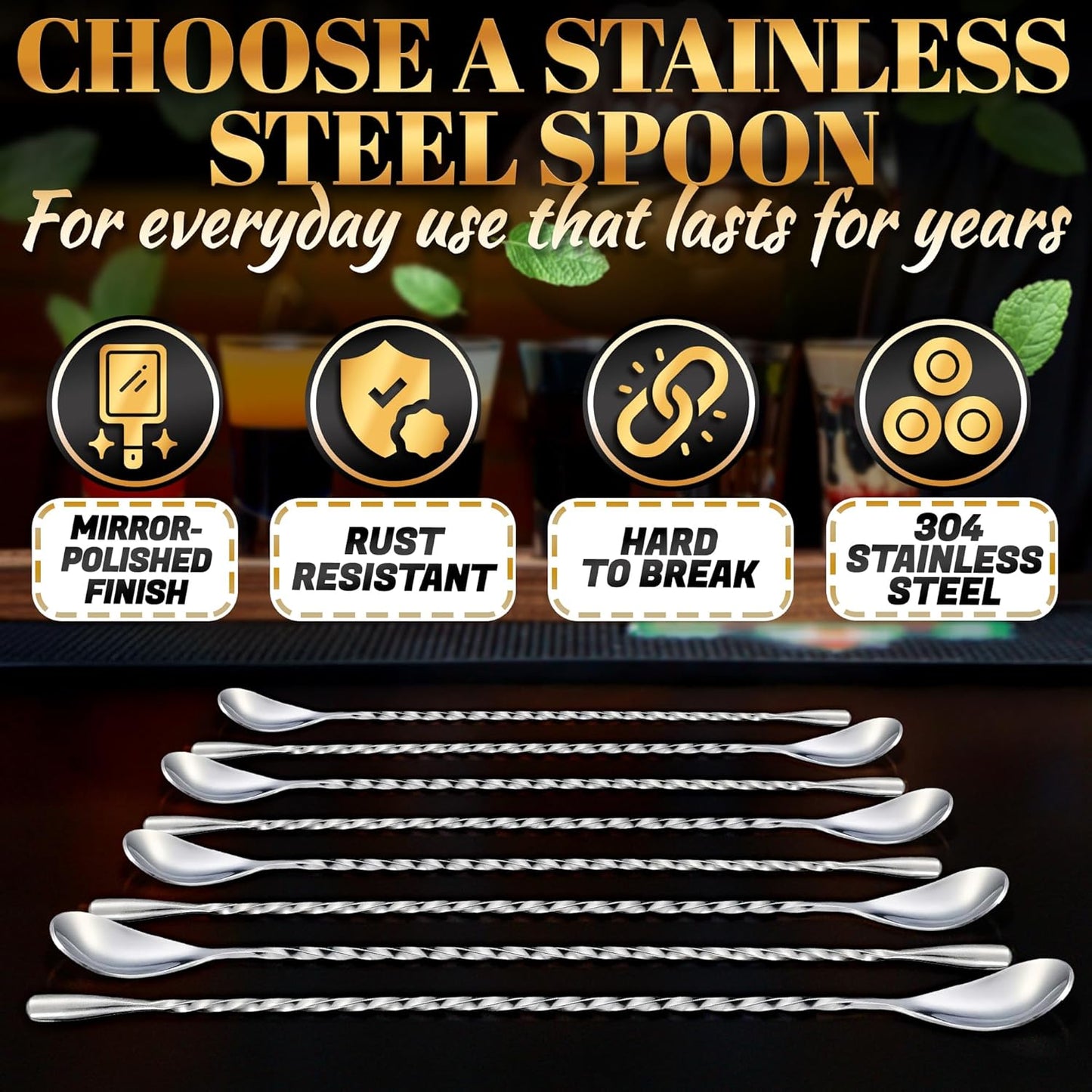 6 PCs Ceramic Handle Coffee Spoons Set – 6.1" Small Dessert Spoons with Floral Design – Stainless Steel Tea & Dessert Sugar Spoon for Coffee Bar, Espresso, Hot Drinks | Kitchen Gift Set for Women
