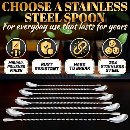 6 PCs Ceramic Handle Coffee Spoons Set – 6.1" Small Dessert Spoons with Floral Design – Stainless Steel Tea & Dessert Sugar Spoon for Coffee Bar, Espresso, Hot Drinks | Kitchen Gift Set for Women