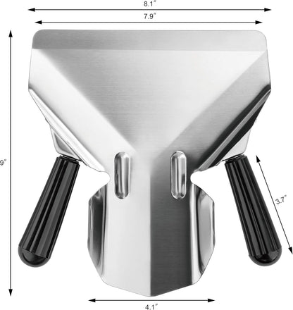 New Star Foodservice 42344 Stainless Steel Commercial French Fry Bagger with Left Handle