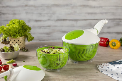 KUHN RIKON Salad Spinner with Side Handle and Instant-Stop Button, 21cm