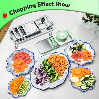 Vegetable Chopper, Veggie Chopper With 8 Blades, Onion Cutter with Container, Pro All-in-1 Food Dicer, Mandoline Slicer, Stainless steel materials Salad Grater