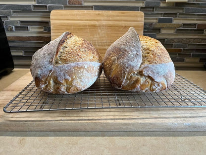 Banneton Bread Proofing Basket, Sourdough Bread Baking Supplies, Round Oval Rattan Rising Proofing Baskets Bowls Set of 2, Artisan Sourdough Bread Gifts for Home Bakers