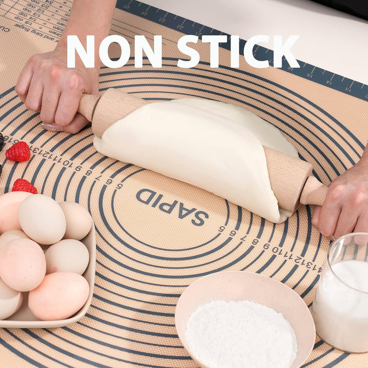 Thick Silicone Pastry Mat Baking Dough Rolling Extra Large 20" x 28"