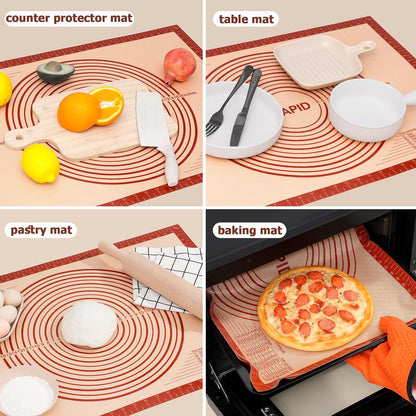 Thick Silicone Pastry Mat Baking Dough Rolling Extra Large 20" x 28"