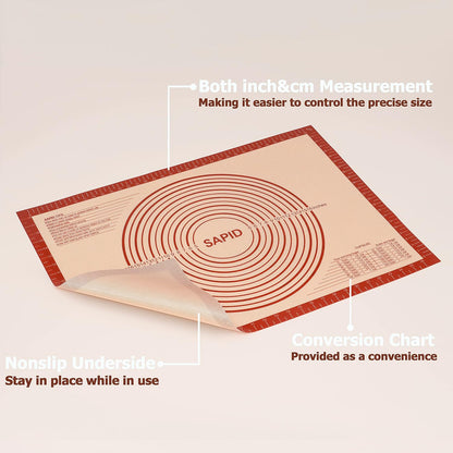Thick Silicone Pastry Mat Baking Dough Rolling Extra Large 20" x 28"
