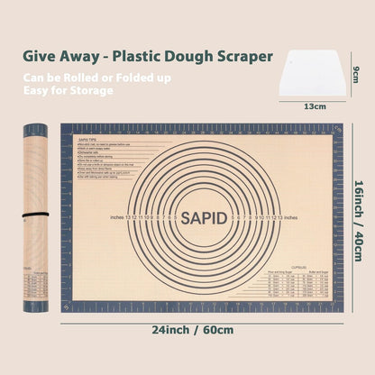 Thick Silicone Pastry Mat Baking Dough Rolling Extra Large 20" x 28"